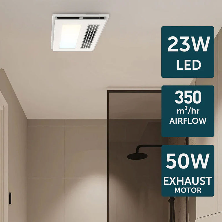 Nevada 4-In-1 Bathroom Heater White - 22887/05