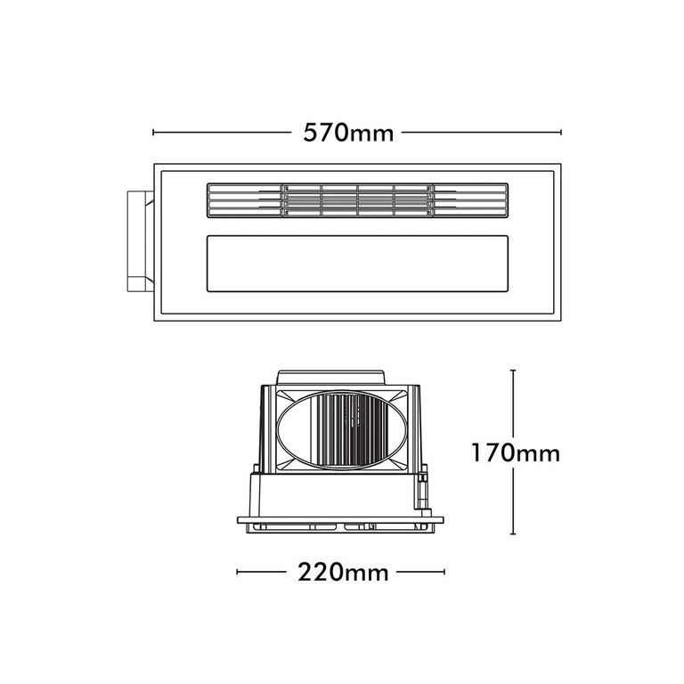 Nevada 4-In-1 Bathroom Heater White - 22887/05