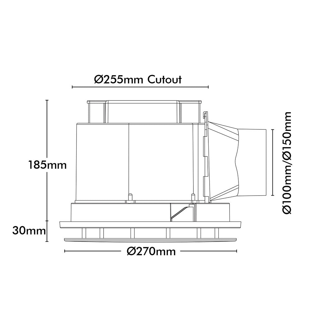 Talon Promax Round 270mm Exhaust Fan - 22888/05