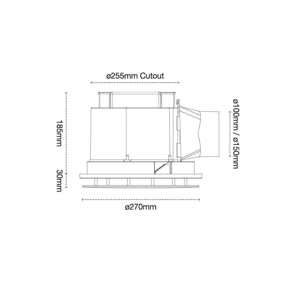 Talon Promax Round 270mm Exhaust Fan With Light & Delay Timer - 22904/05