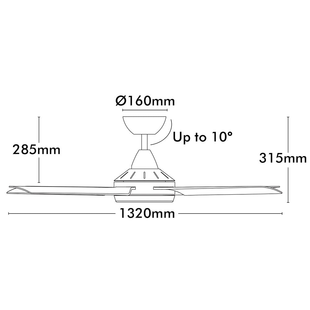 Cairns 52" DC Ceiling Fan Matt White - 22972/05