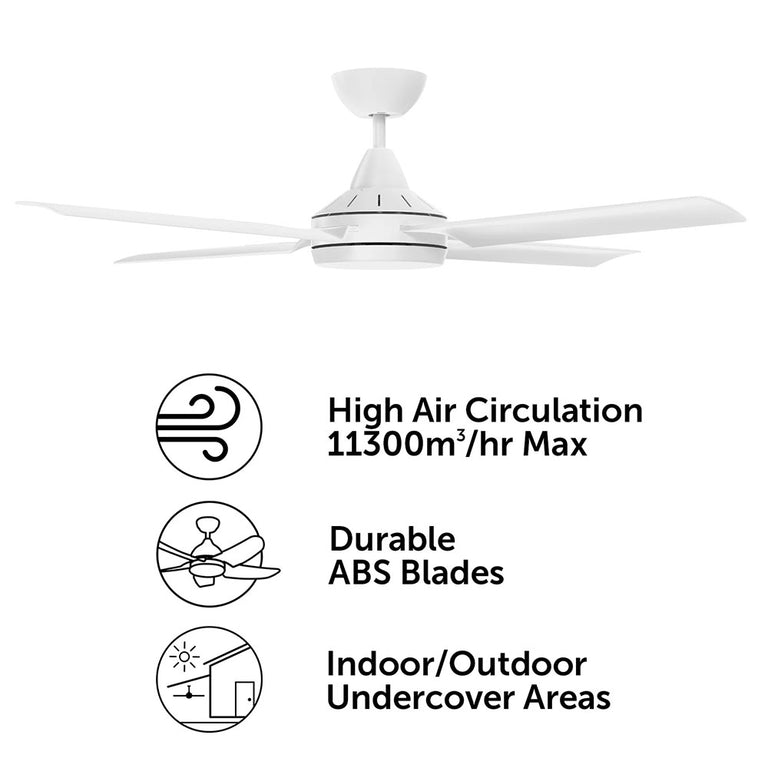 Cairns 52" DC Ceiling Fan Matt White - 22972/05
