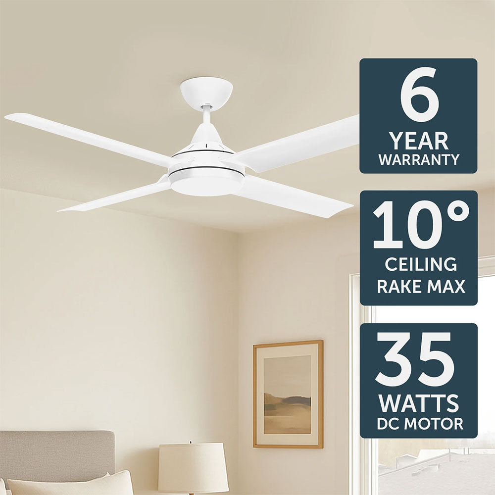 Cairns 52" DC Ceiling Fan Matt White - 22972/05