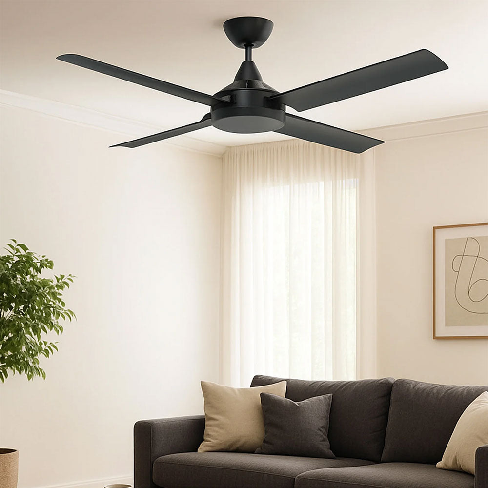 Cairns 52" DC Ceiling Fan Matt Black - 22972/06