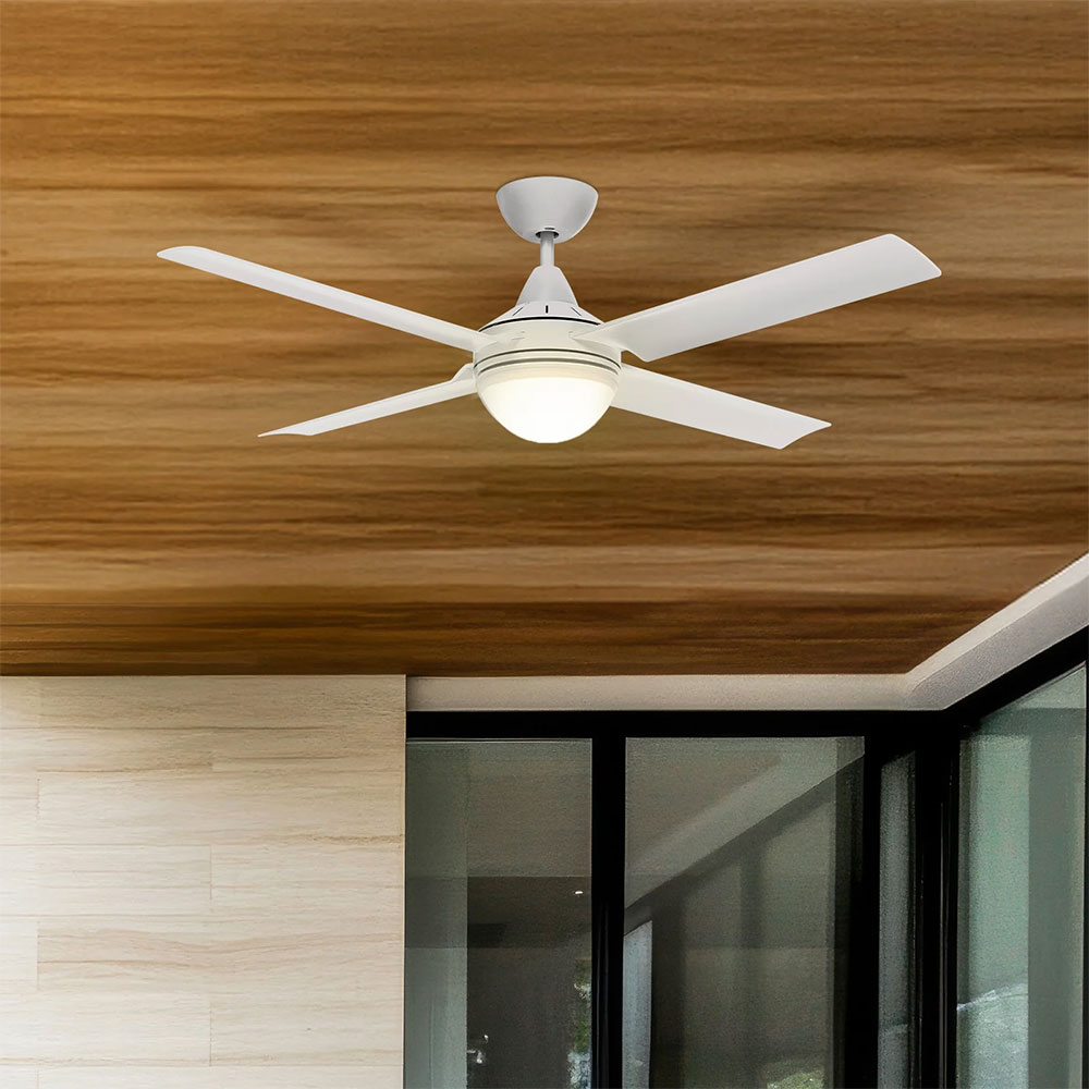 Cairns 48" DC Ceiling Fan With Light Matt White - 22974/05