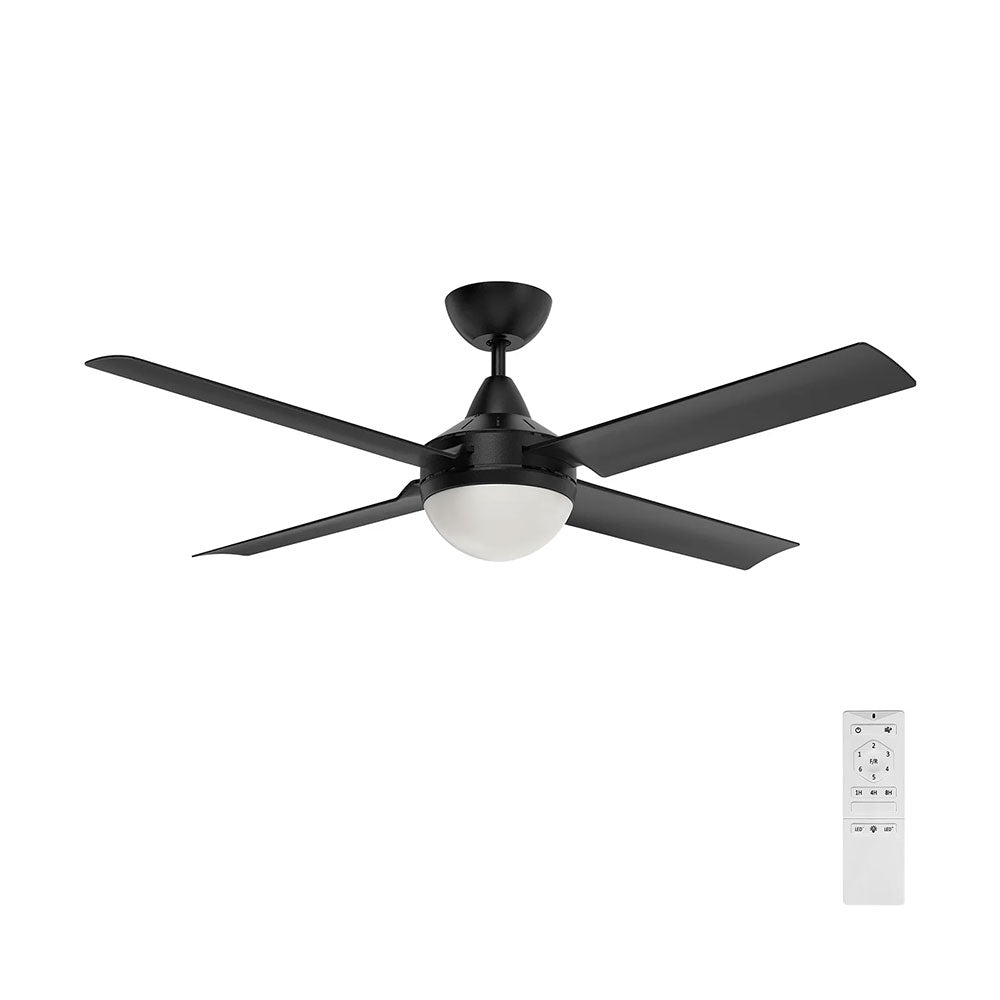 Cairns 48" DC Ceiling Fan With Light Matt Black - 22974/06