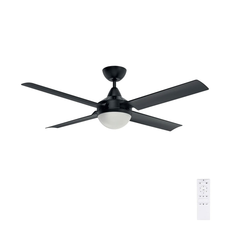 Cairns 52" DC Ceiling Fan With Light Matt Black - 22976/06