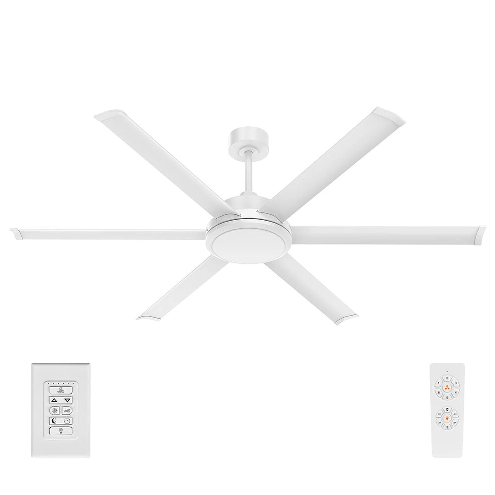 Colossus II 65" 6-Blade DC Ceiling Fan Matt White - 22979/05