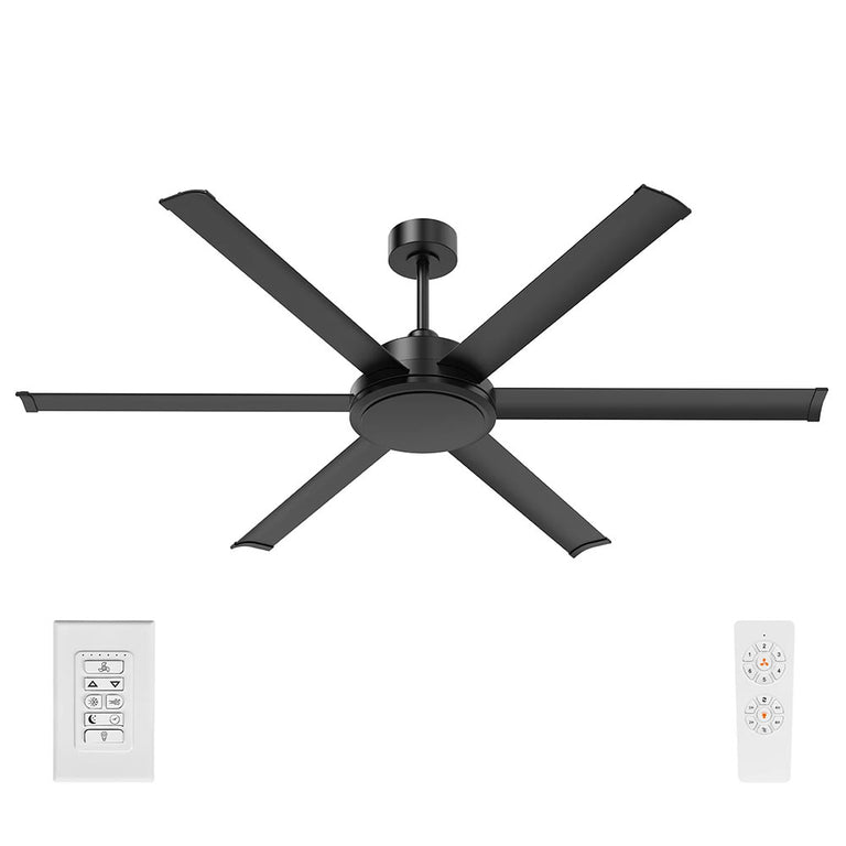 Colossus II 65" 6-Blade DC Ceiling Fan Matt Black - 22979/06