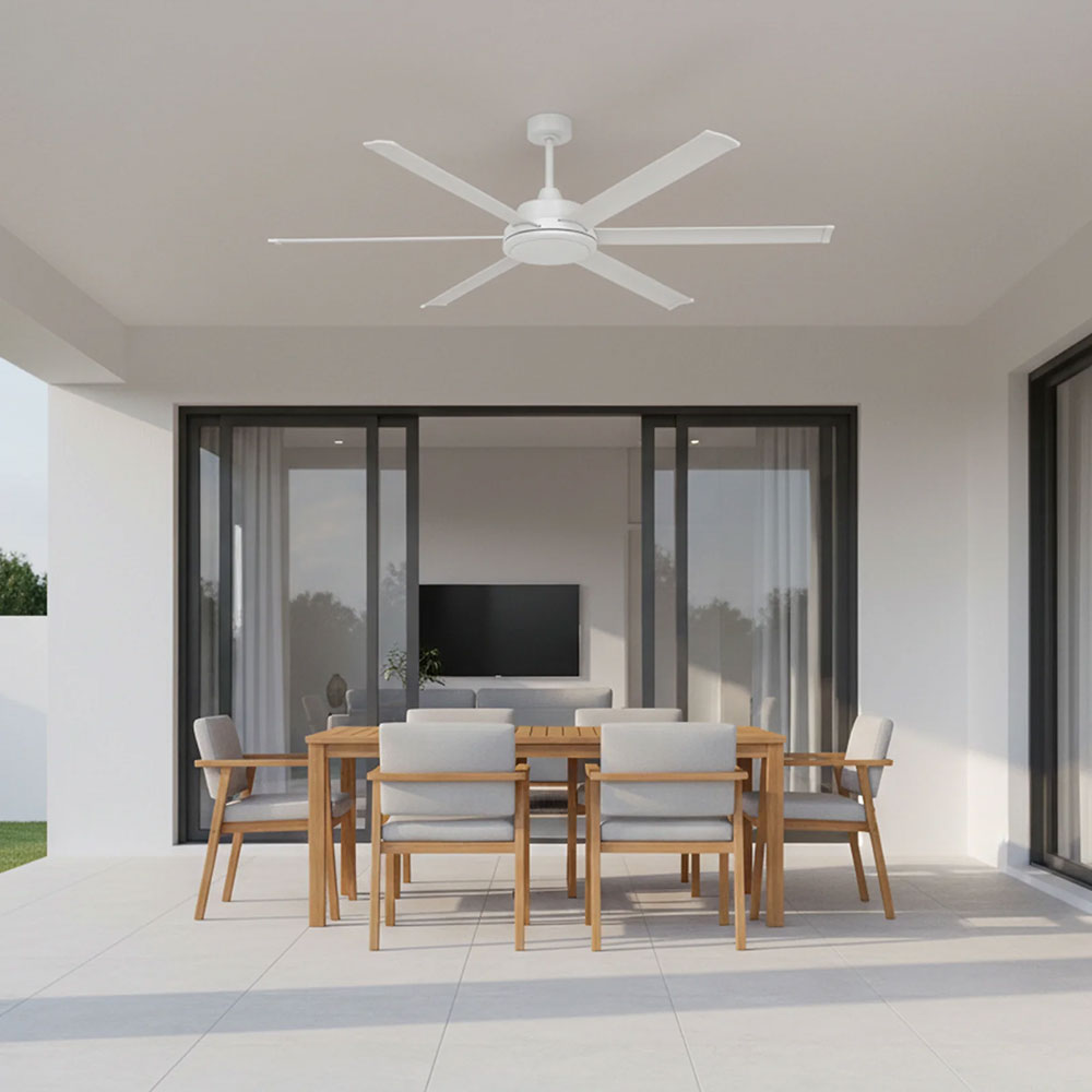 Colossus II 72" 6-Blade DC Ceiling Fan Matt White - 22982/05