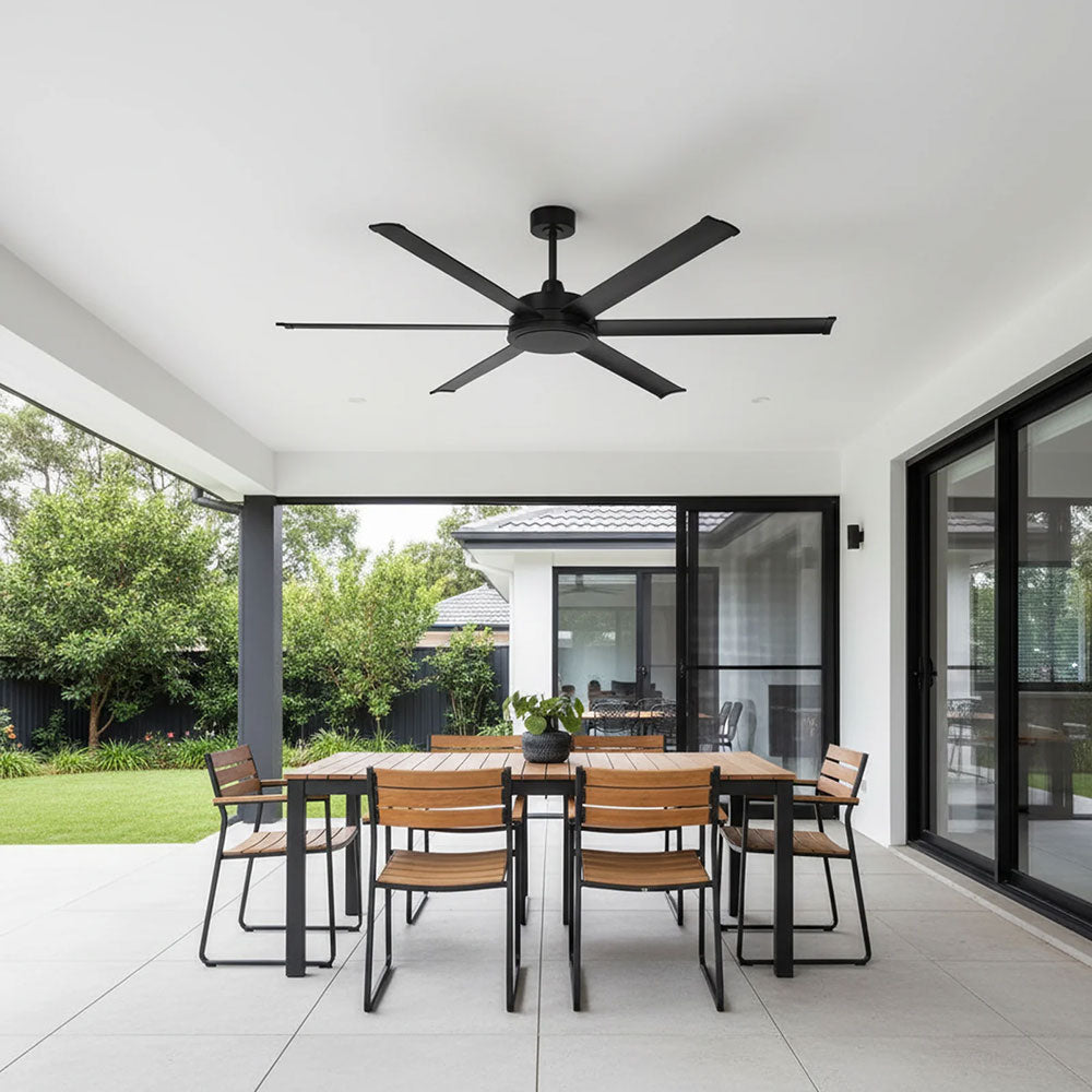 Colossus II 72" 6-Blade DC Ceiling Fan Matt Black - 22982/06
