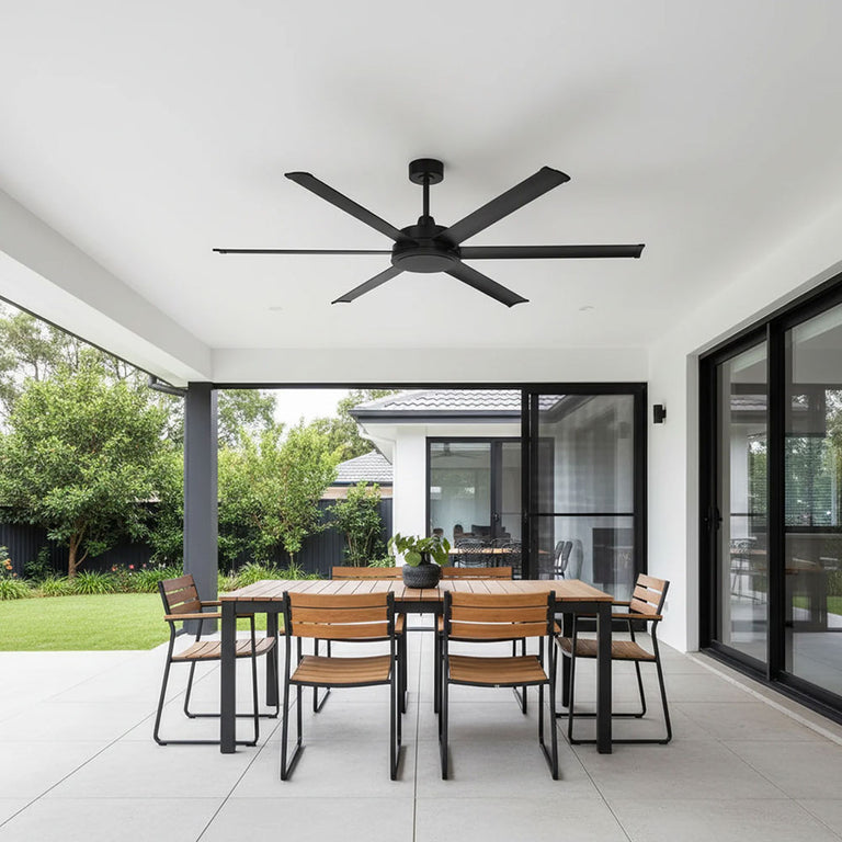 Colossus II 72" 6-Blade DC Ceiling Fan Matt Black - 22982/06