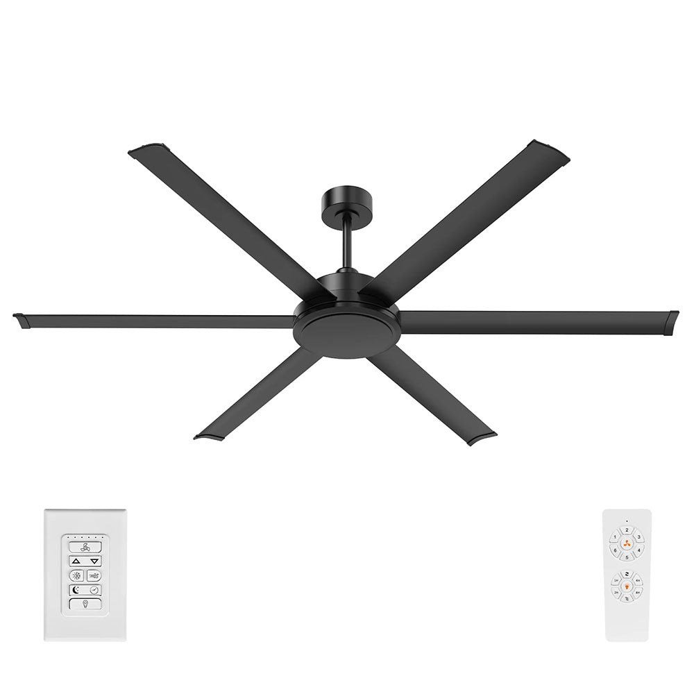 Colossus II 72" 6-Blade DC Ceiling Fan Matt Black - 22982/06