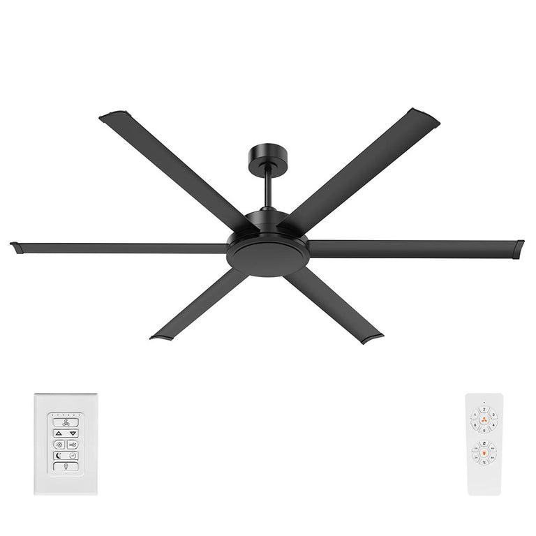 Colossus II 72" 6-Blade DC Ceiling Fan Matt Black - 22982/06