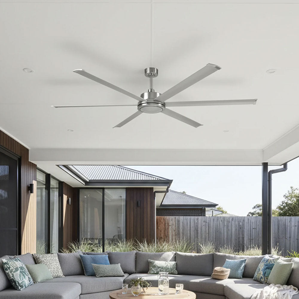 Colossus II 84" 6-Blade DC Ceiling Fan Satin Nickel - 22986/13