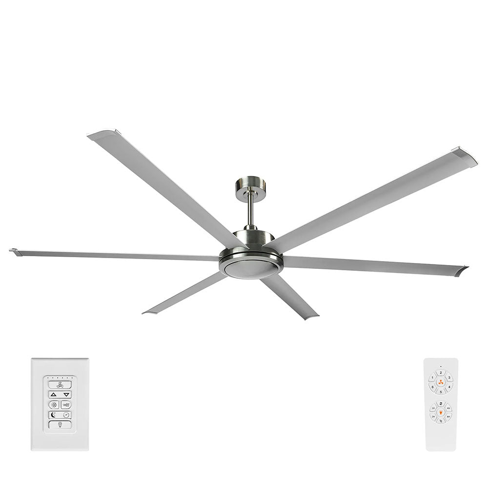 Colossus II 84" 6-Blade DC Ceiling Fan Satin Nickel - 22986/13