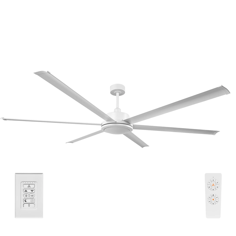 Colossus II 120" 6-Blade DC Ceiling Fan Matt White - 22989/05