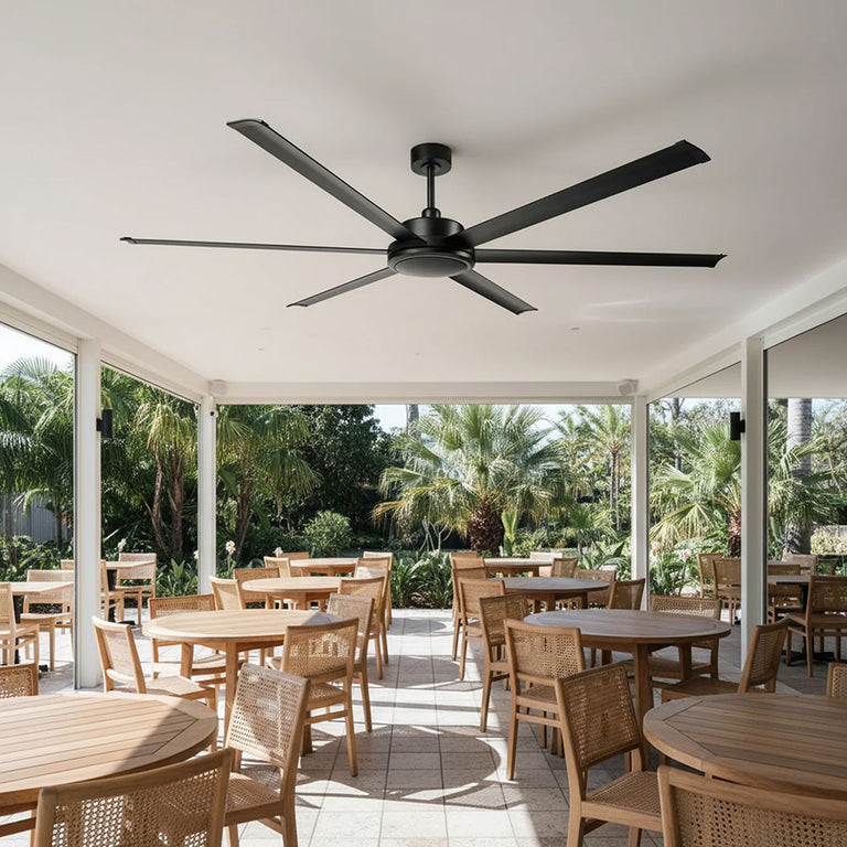 Colossus II 120" 6-Blade DC Ceiling Fan Matt Black - 22989/06