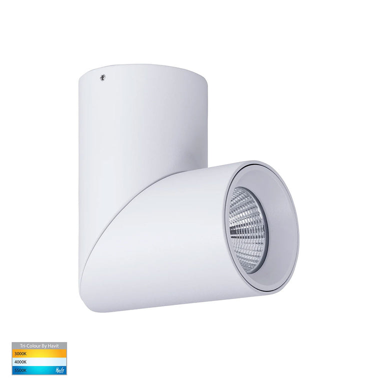 Nella 12W CCT 240V LED Rotatable Downlight White - HV5823T-WHT