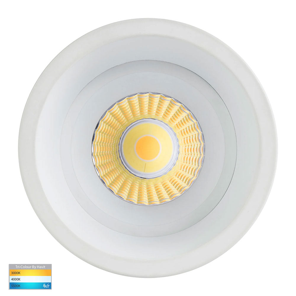 Prime 12W CCT 240V Deepset LED Downlight 84mm White - HV5513T-WHT