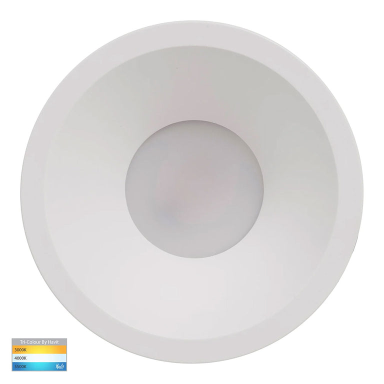 Gleam 9W CCT 240V LED 100mm Downlight White - HV5528T-WHT