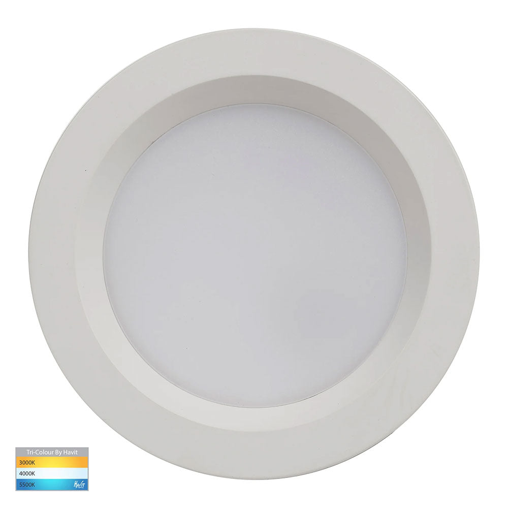 Polly 8W CCT 240V LED 110mm Downlight White - HV5522T-WHT