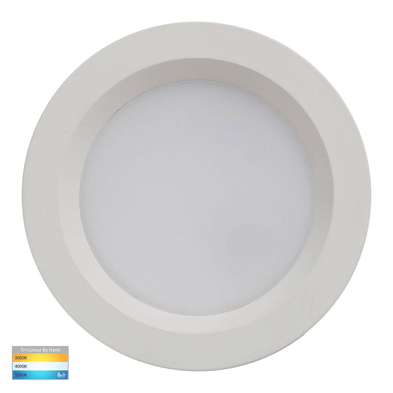 Polly 8W CCT 240V LED 110mm Downlight White - HV5522T-WHT