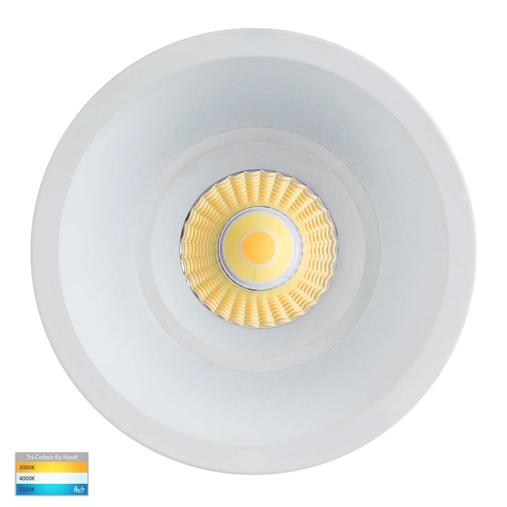 Prime 12W CCT 240V LED 105mm Deep Fixed Downlight White - HV5514T-WHT