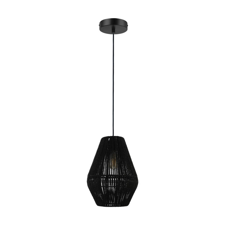 Carter-PDT Paper Rope Medium Pendant Black - 23142