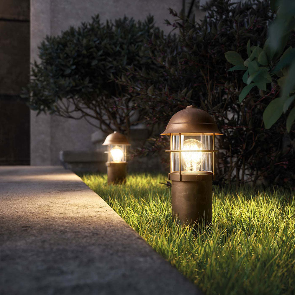 Garden 260mm Bollard With Clear Glass IP44 - 245.41.ORT