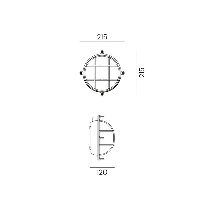 Marina Wall / Ceiling Small Round Bunker IP54 - 247.38.OO
