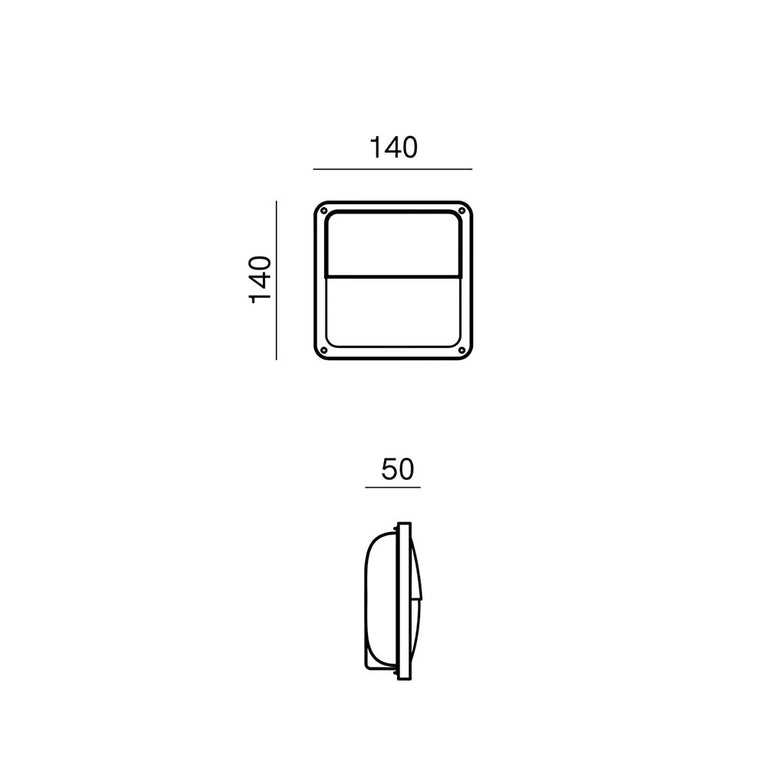 Marina Step Square Half Wall Light IP64 - 247.72.OO