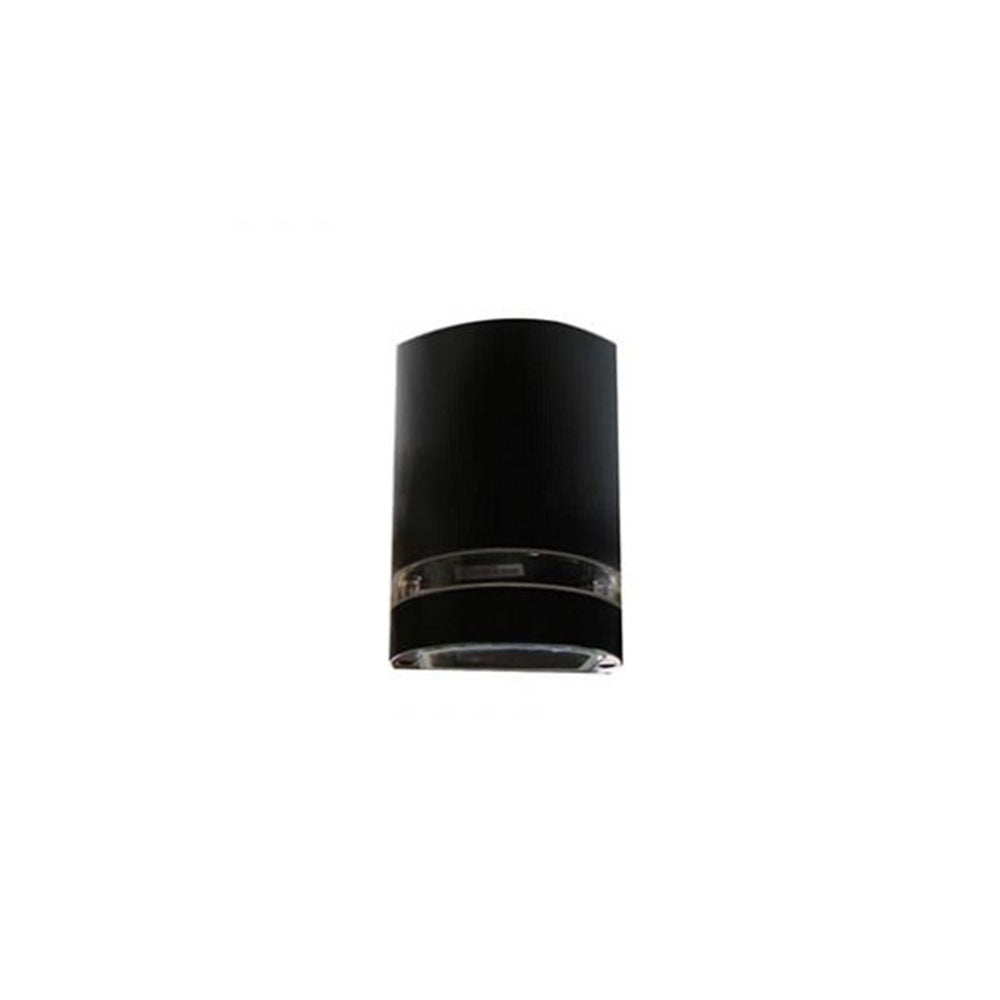 Eltanin 5 Curved Fixed Down Wall Pillar Light Black - 256AL/BK