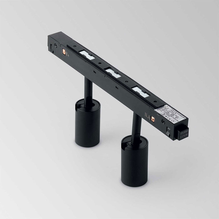 Ego Magnetic Double 2 x 5W LED Track Light Black / Warm White - 257624