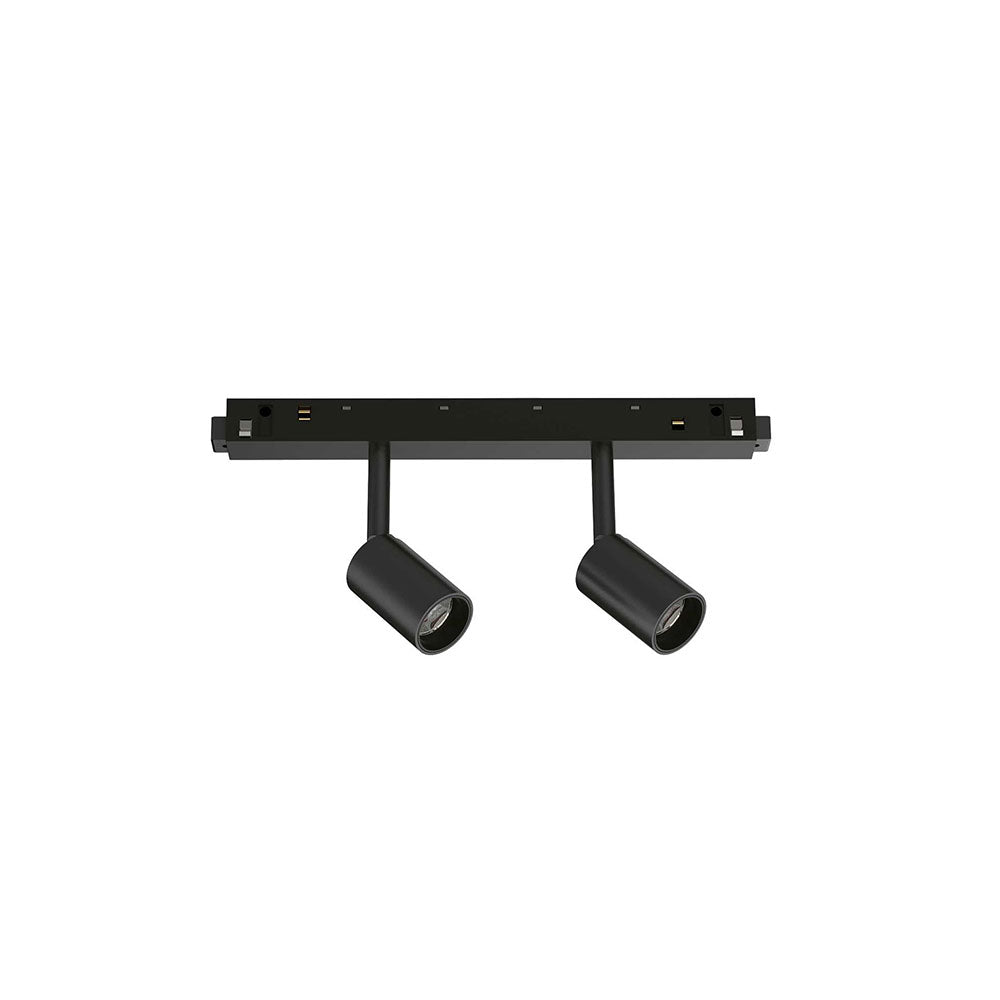 Ego Magnetic Double 2 x 5W LED Track Light Black / Warm White - 257624