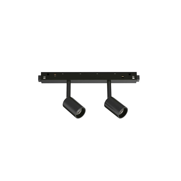 Ego Magnetic Double 2 x 5W LED Track Light Black / Warm White - 257624
