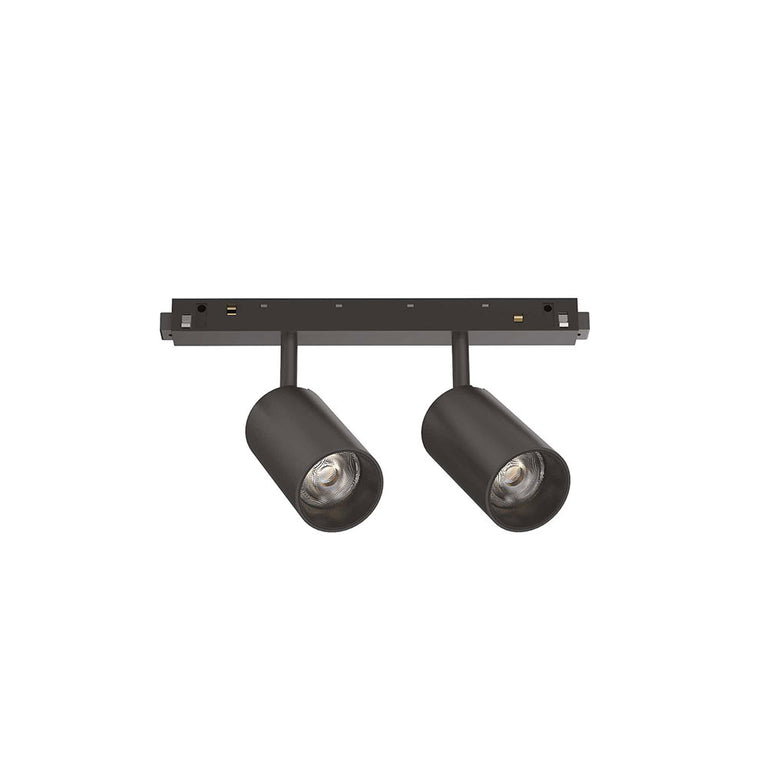 Ego Magnetic Double 2 x 8W LED Track Light Black / Warm White - 257648