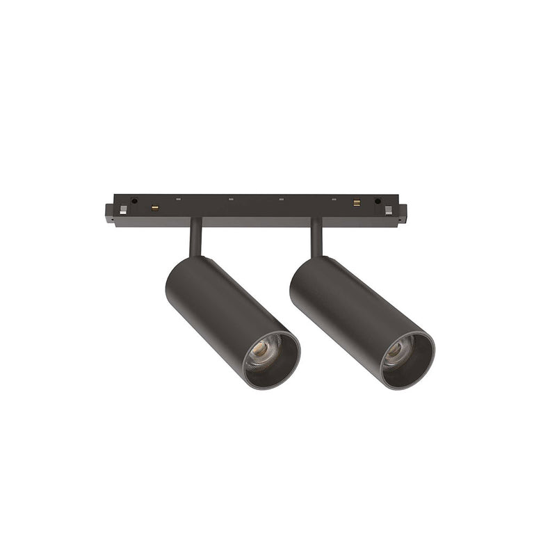 Ego Magnetic Double 2 x 12W LED Track Light Black / Warm White - 257662