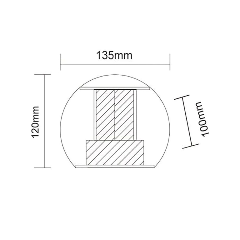 Eltanin 26 6W Up & Down Dimmable LED Wall Pillar Light Black / Tri-Colour - 258/BK/TC