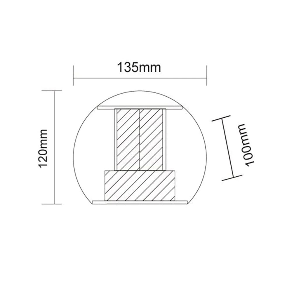 Eltanin 26 6W Up & Down Dimmable LED Wall Pillar Light White / Tri-Colour - 258/WH/TC