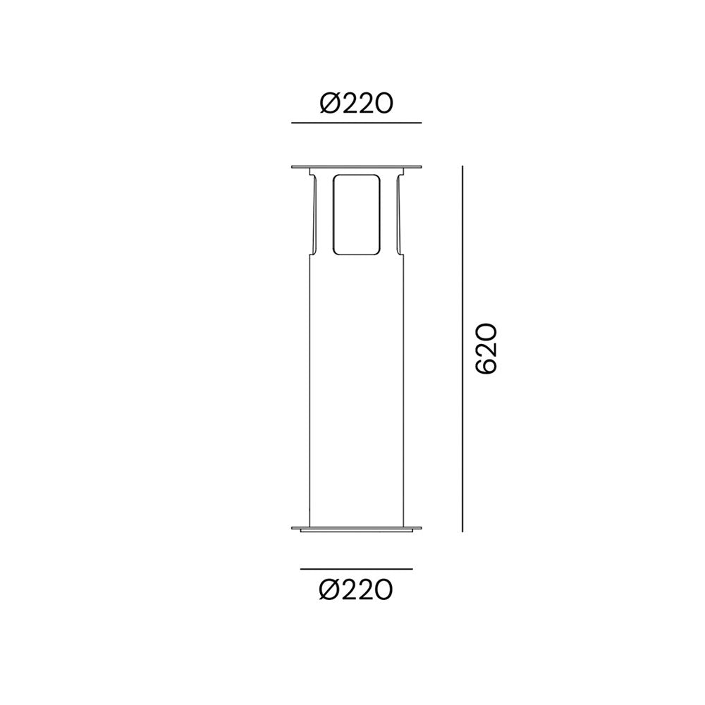 Porto Large Bollard IP65 - 258.02.FF