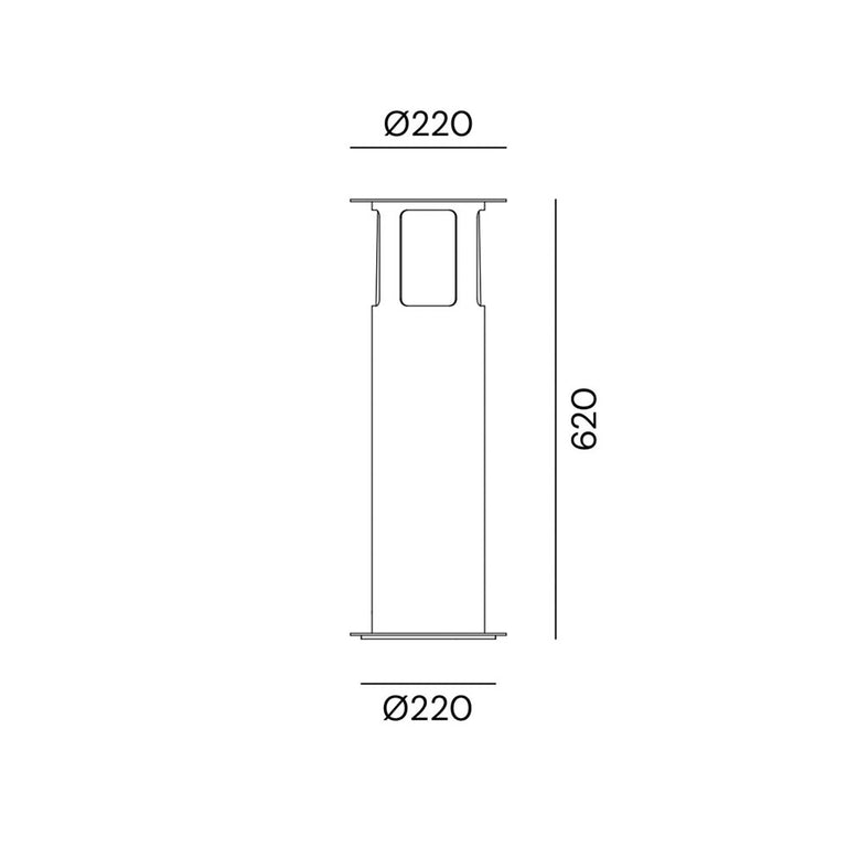 Porto Large Bollard IP65 - 258.02.FF