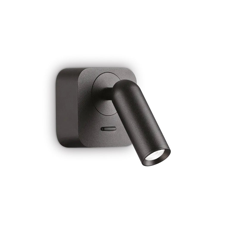 Bean Ap Square Indoor 3W LED Wall Light Black / Warm White - 260655