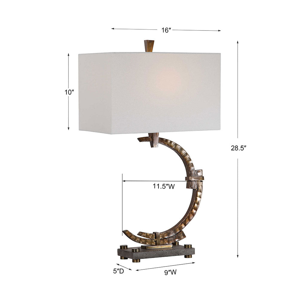 Atria Table Lamp Hammered Bronze - 26359-1