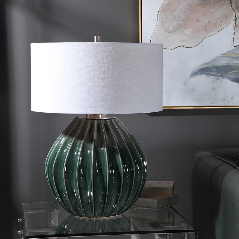Rhonwen Table Lamp Green - 26385-1