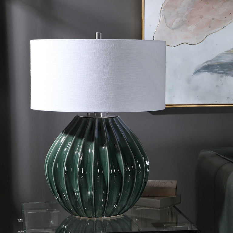 Rhonwen Table Lamp Green - 26385-1