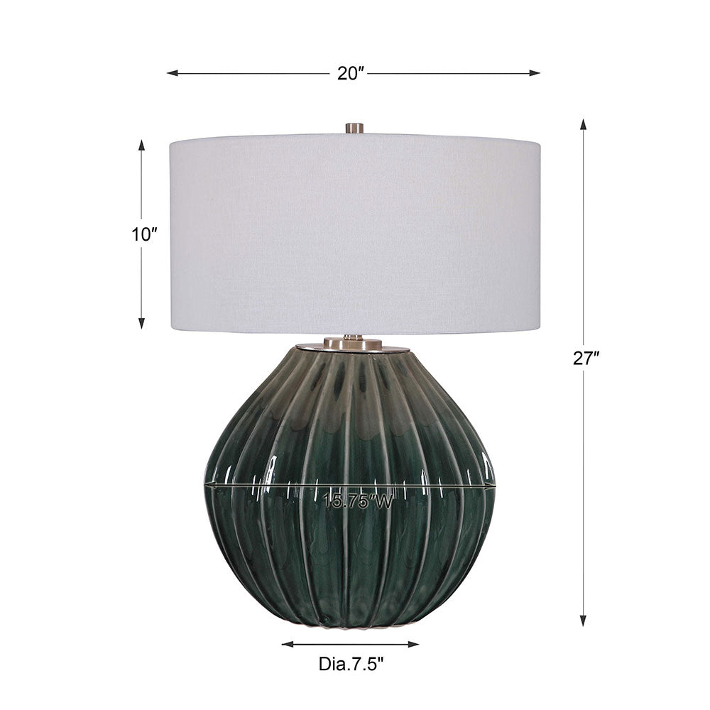 Rhonwen Table Lamp Green - 26385-1