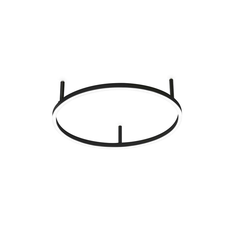 Oracle Slim PL 32W LED 500mm Round Flush Mount Black / Warm White - 265988