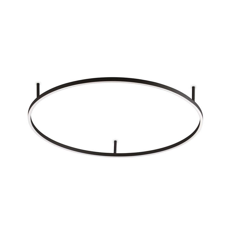 Oracle Slim PL 55W LED 900mm Round Flush Mount Black / Warm White - 266022