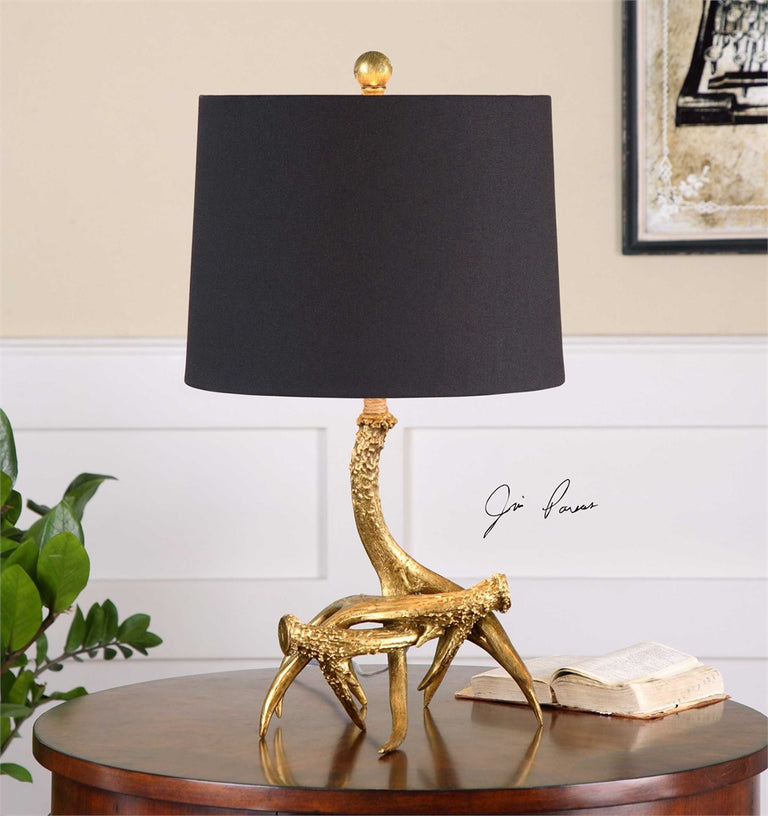 Golden Antlers Table Lamp - 26617-1